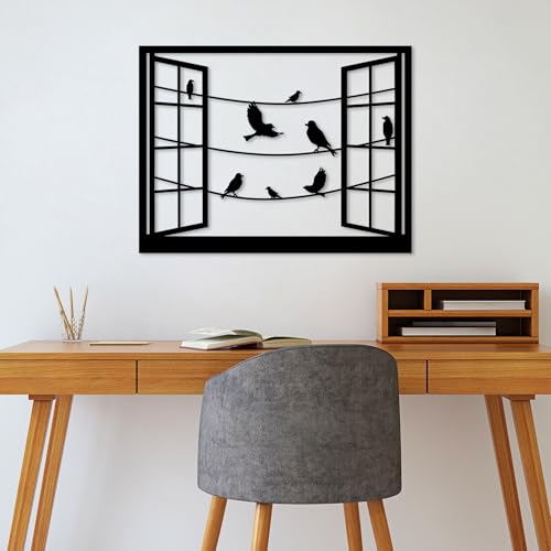 Stylish Black Decorative Metal Wall Accessory, 70 x 53 cm, 100% Metal (1.5 mm Thick), Easy Wall Mounting, Perfect for Modern Home Decor