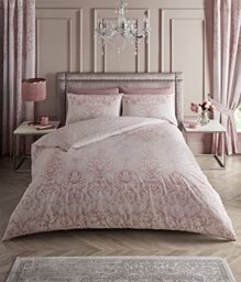 GC GAVENO CAVAILIA Premium Blossom Bedding Sets King Size, Luxury Grey Duvet Cover Sets, Washable Polycotton Bed Set