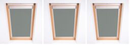 Bloc Skylight Blind for Velux Roof Windows Blockout, Pewter, MK06 (Pack of 3)