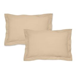Bianca 200 Thread Count Cotton Percale Oxford Pillowcase Pair Natural