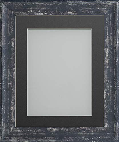 Frame Company Lynton Coal Photo Frame with Grey Mount, 16x12 for 13x9 inch, fitted with perspex
