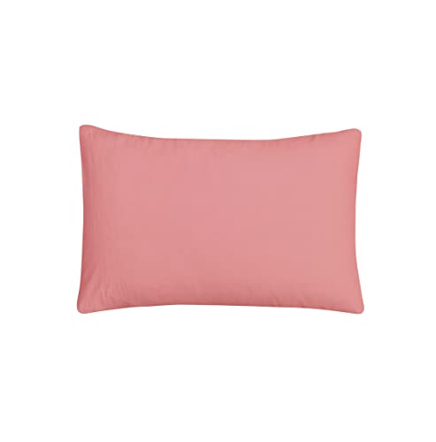 Sleepdown Pillow cases 100% Pure Cotton Pack of Two Housewife Luxury Soft Cosy Pillow Cover Set - Dark Rose - 48 x 74 cm, 5056557500871, Housewife Pillowcase (48cm x 74cm)