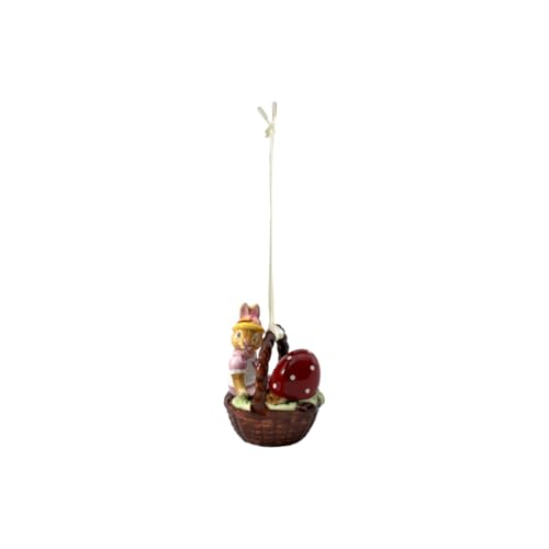 Villeroy & Boch Bunny Tales Ornament in Basket Shape Anna, Porcelain, Coloured