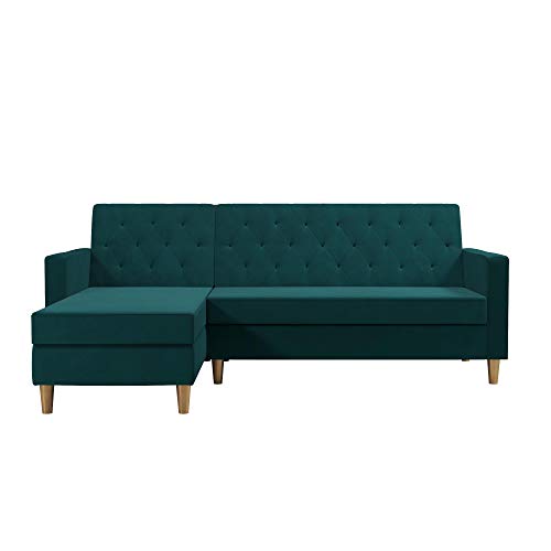 DHP Furniture Liberty Sofabed, Green, 153x213x82cm (DxWxH)