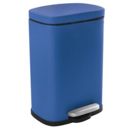 Spirella - Bathroom Pedal Bin AKIRA - Premium Stainless Steel - Easy-Close Silent Closure - Matte Royal Blue - 5L