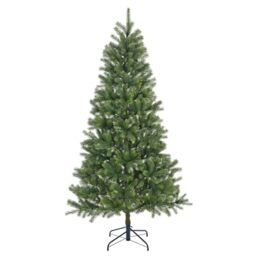 Green Pine Artificial Christmas Tree Lush Branches Traditional Unlit - 8ft