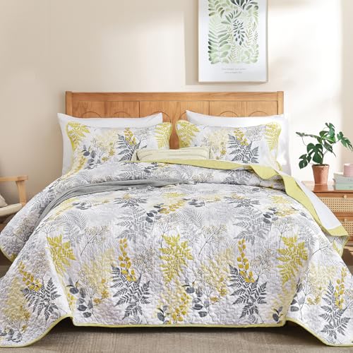 WONGS BEDDING Botanical Floral Quilt Set YS01AC081951K3U-A
