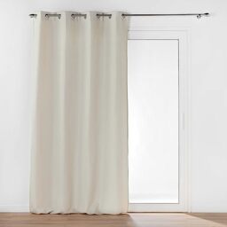 Douceur d'Intérieur, Thermal Insulating Curtain (135 x 260 cm) Micropolar Linen, Insulation/Microfibre