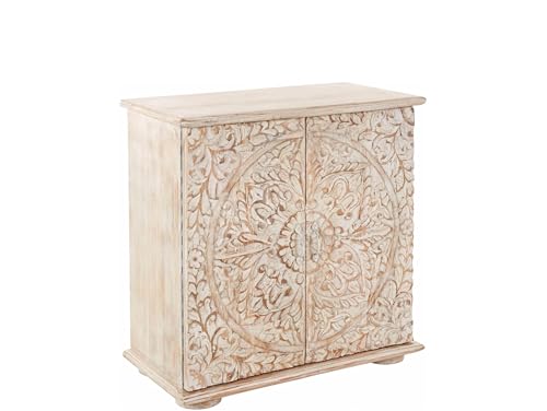 Salim Sideboard with 2 doors in Brown, 40x75x31cm (DxWxH)