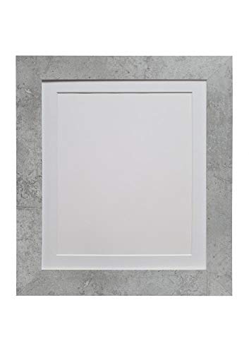 FRAMES BY POST Metro Picture Photo Frame Mineral Grey with White Mount 9 x 7 Image Size 7 x 5 Inch