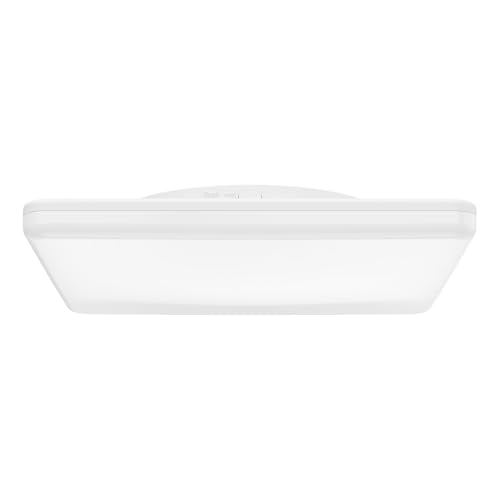 Eglo LED Outdoor Ceiling lamp Castagneto, Warm to Cool White, Outside lamp for Balcony or Terrace, White Plastic, IP54, 31 x 31 cm