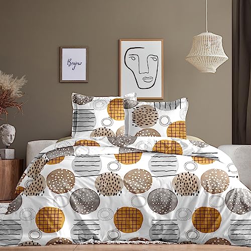 CALITEX 1 HC + 2 Pillowcases, Cotton, Hot Honey, 240_x_220_cm