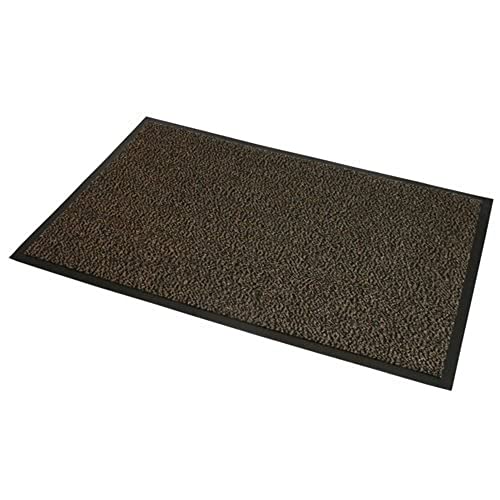 JVL Brown Black Heavy Duty Barrier Door Floor Mat 80 x 120 cm