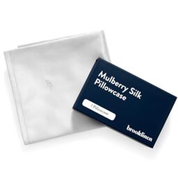 Brooklinen Mulberry Silk Pillowcase - 100% Mulberry Silk - Standard Size, Ivory - Skin, Hair and Sleep Benefits