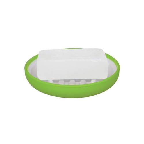 Spirella Moji Soap Dish, White/kiwi