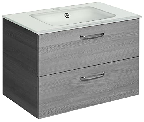 Pelipal Vanity Unit, Graphite Texture Transverse Replica, 44x73x41 cm