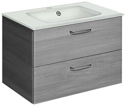 Pelipal Vanity Unit, Graphite Texture Transverse Replica, 44x73x41 cm