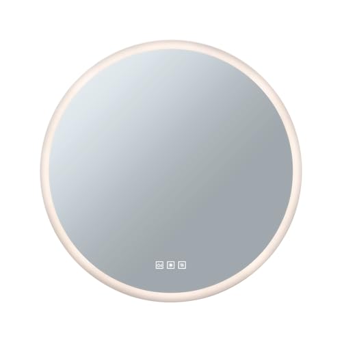 Paulmann 78952 HomeSpa LED illum. mirror Mirra w/ touch switch IP44 600mm White Switch rnd. incl. 1x21w bathroom mirror, white wall mirror 2700K–6500K