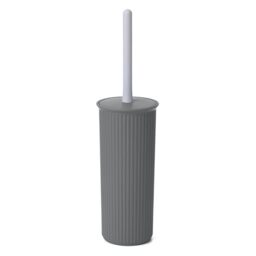 TATAY Toilet Brush - Compact and Functional Design - BPA-Free Plastic Toilet Brushes - Made in Spain - 9.5 x 9.5 x 39.5 cm - Baobab Collection - Anthracite Grey