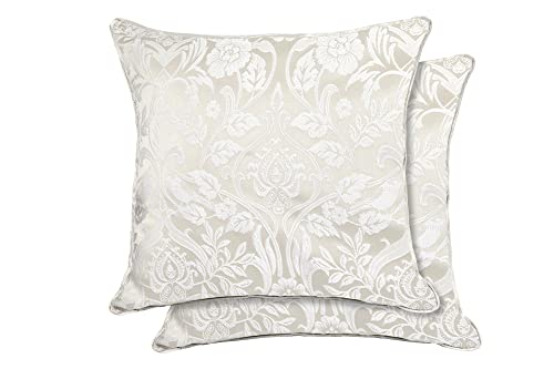 Emma Barclay Eden - Jacquard Cushion Cover in Cream - 17x17 (43x43cm)