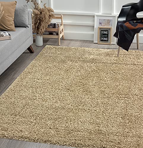 Mia's Teppiche Clara Living Room Rug Beige / Frame 120x170 cm Frieze