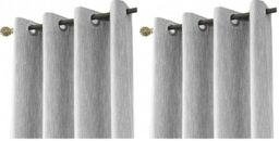 Melodieux 1 Panel Eyelet Grommet Curtains with Tiebacks - Semi Blackout Room Darkening Curtain, Thermal Insulated Windproof Window Drapes for Livingroom, Bedroom, Patio (Grey, 46 x 72 Inch Drop)