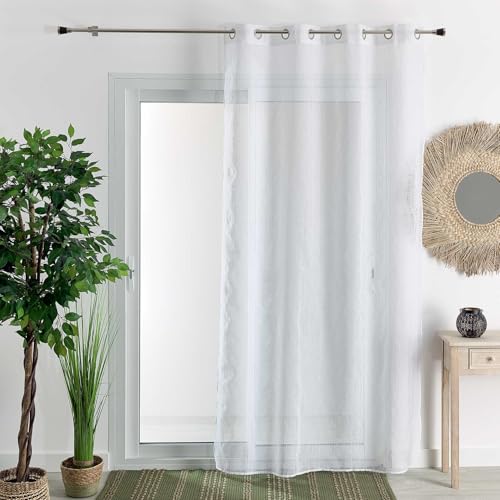 HomeMaison.com Insulated Curtain – Thermal Curtain – Blackout Curtain – Off-White Curtain – 140 x 260 cm