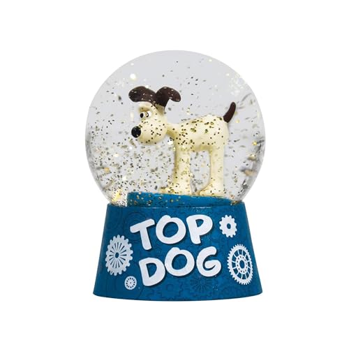 "Half Moon Bay - Wallace & Gromit - Gromit ""Top Dog"" Snow Globe - Official Merchandise - Christmas Decor & Desk Accessory - Gifts for Aardman Fans and Collectors"