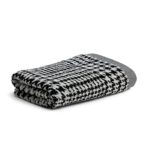 M??ve Brooklyn bath towel 80 x 150 cm, 85% cotton / 10% viscose / 5% linen, nature/black
