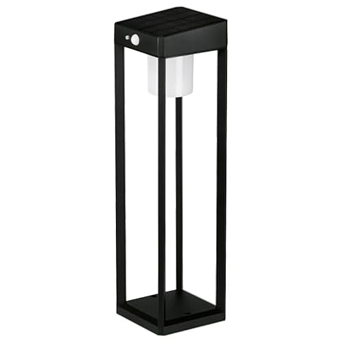 4lite Antheia Outdoor Solar Lantern (Anthracite) 300lm Warm White IP54 Rated Solar Lantern Light - 4L2/6022 - 4Yr Guarantee
