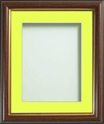 Frame Company Eldridge Mahogany 20x16 Frame, Lemon Bon Bon Mount for A3