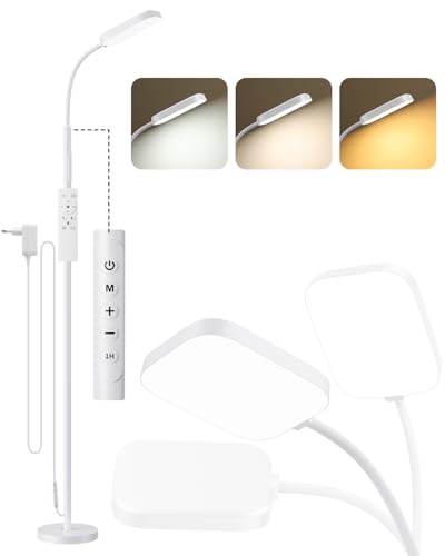 Floor Lamp – Floor Lamps for Living Room, LED Floor Lamp 18W 1850lm with Remote, Dimmable Standing Lamp 3000–6500K, Reading Lamp Floor Standing for Bedroom