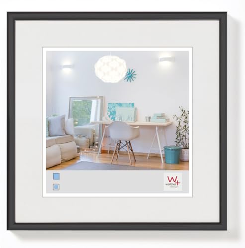 walther design Picture Frame Black 20 x 20 cm New Lifestyle Plastic Frame KV220B
