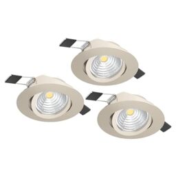 Eglo Set of 3 LED recessed spotlights Saliceto