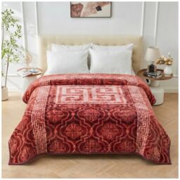 GC GAVENO CAVAILIA Greek Key Sherpa Fleece Blanket Faux Fur King Size Throw
