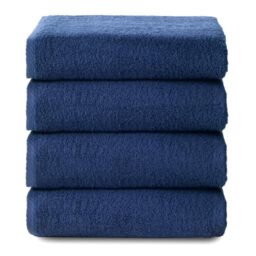 Top Towel - Plus - Bath towels - 4 face towels or bidet - 30 x 50 cm - 100% cotton - Navy