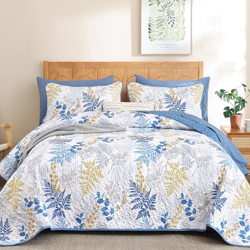 WONGS BEDDING Botanical Floral Quilt Set YS01AC081955K3U-A