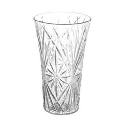 "Flower Acrylic Vase Decorative Centerpiece for Home or Wedding Non-Breakable Plastic - 10"" Tall, 6"" Opening - Clear"