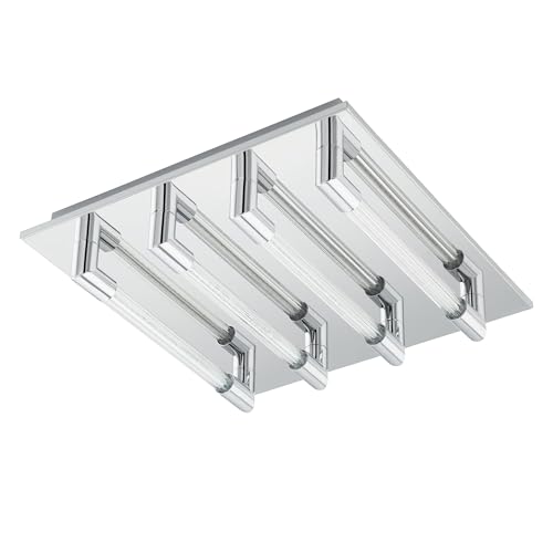 EGLO LED ceiling lamp Velarde, ceiling light, steel in chrome