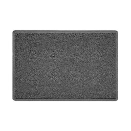 Nicoman Plain Door Mat Dirt-Trapper Washable Barrier Doormat-Dark Grey (Watertight Rubber-Back)-Small (60x40cm)