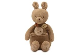 Jollein Soft Toy - Kangaroots - Kangaroo with Baby in Pouch - 32cm - Soft Plush Toy - For Babies & Children - Hand Washable - Perfect Newborn Gift - Baby Toy