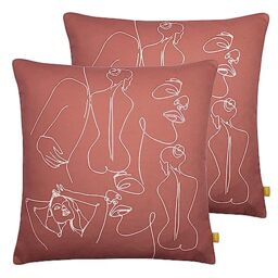 furn. Body Art Recycled Feather Filled Cushion - Twin Pack