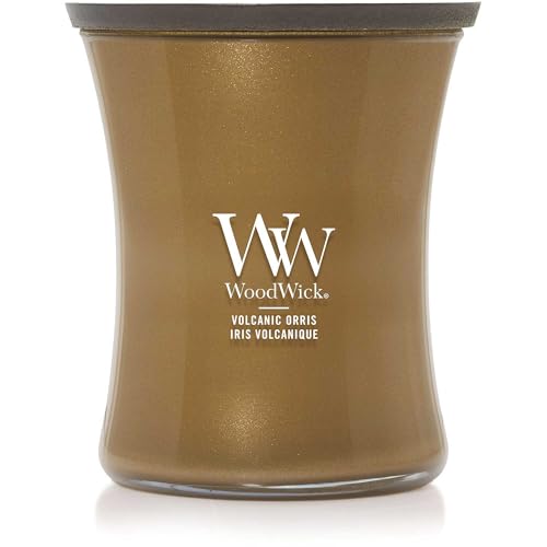 WoodWick Scented Candle with Crackling Wick - Volcanic Orris Medium Hourglass Candle - Long Burning Candles: Up to 60 Hours - Perfect Gifts for Women