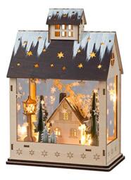 Small Foot Lampe „Winterliches Dorf“ Aus Holz – LED-beleuchtet, Batteriebetrieben, Ca. 30x18x28 Cm