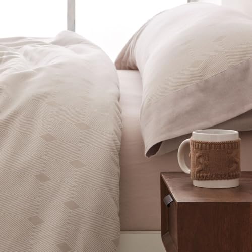 Burrito Blanco - Cotton Flannel Sheets - Bed 180 cm Design 571 - Beige (180 x 190/200 cm.)