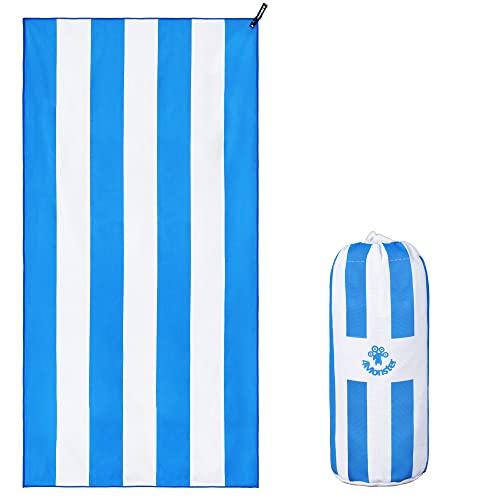 4Monster Quick Dry Beach Towel, Ultra Absorbent Microfiber Travel Towel, Lightweight & Compact for Beach, Swimming, Camping, Pool, Water Sports & Yoga