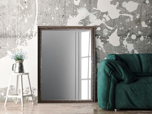 Zalena Jefferson 30 x 25 cm Frame Mirror Wall Mirror Design Mirror Bathroom Mirror for the Home Guest Bathroom Hallway Gadrobe Living Room