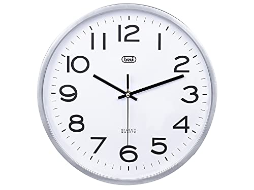 Trevi Wall Clock, Silver, One-Size
