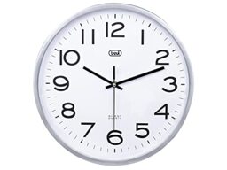 Trevi Wall Clock, Silver, One-Size