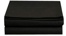 Elegant Comfort Premium Hotel Quality 1-Piece Flat Sheet, Luxury and Softest 1500 Premium Hotel Quality Microfiber Bedding Flat Sheet, Wrinkle-Free, Stain-Resistant, California King, Black